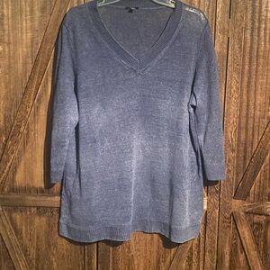 Talbots Women's V-Neck Sweater - Indigo